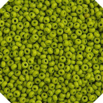 Sundaylace Creations & Bling 11/0 Preciosa Seed Beads 11/0 Light Green *Olive*  Opaque, Preciosa Seed Beads