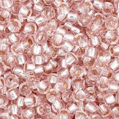 Preciosa Ornela 11/0 Preciosa Seed Beads 11/0 Light Pink Silver Lined Preciosa Seed Beads (66401023v)