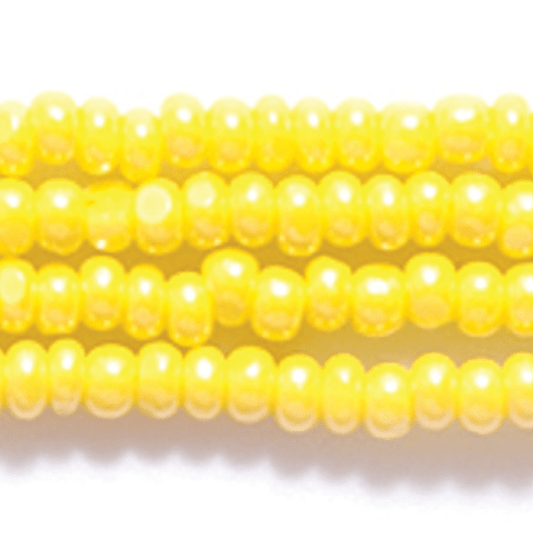 11/0 Light Yellow AB Finish Opaque Preciosa Seed Bead *Hank 11/0 Preciosa Seed Beads