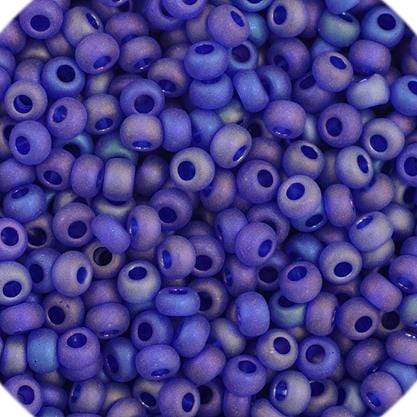 Preciosa Ornela 11/0 Preciosa Seed Beads 11/0 Navy Blue AB Matte Transparent Precoisa Seed Beads