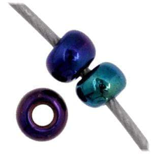 Preciosa Ornela 11/0 Preciosa Seed Beads 11/0 Navy Blue AB Opaque, *Metallic* Precoisa Seed Beads