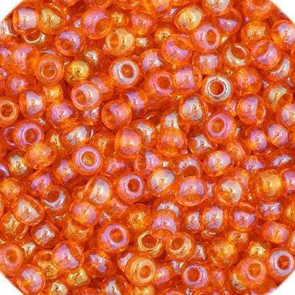 Preciosa Ornela 11/0 Preciosa Seed Beads 11/0 Orange AB Transparent, Precoisa Seed Beads