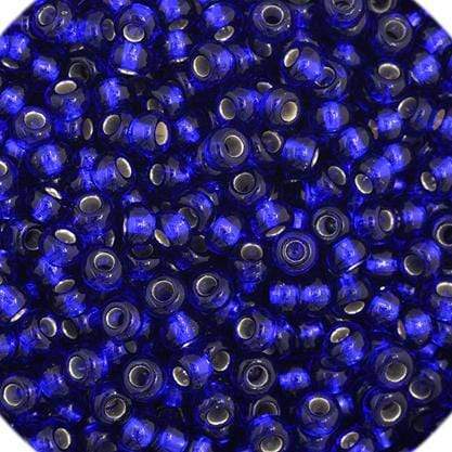 Preciosa Ornela 11/0 Preciosa Seed Beads 11/0 Royal  Blue Silver lined, Czech Seedbead