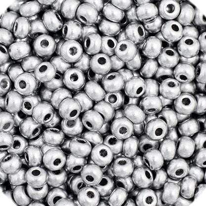 Preciosa Ornela 11/0 Preciosa Seed Beads 11/0 Silver Metallic Czech Seed Beads *Grey Metallic