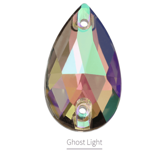Sundaylace Creations & Bling Fancy Glass Gems 11*18mm Ghost Light Mulitiple-colour Teardrop, Best Quality Fancy Glass Gem