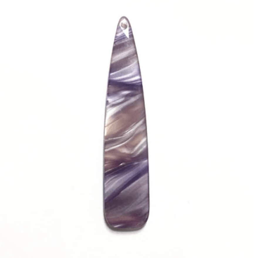 Sundaylace Creations & Bling Resin Gems 11*55mm Light Purple Wampum Shell Marble, Sew on, Large Resin Gem