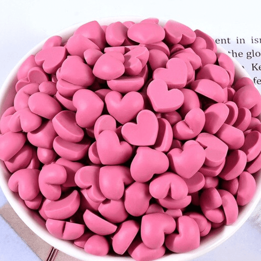 Sundaylace Creations & Bling Art & Crafting Materials 12*13mmm Pastel Matte MINI Hearts, Glue on, Resin Gems