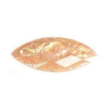 Sundaylace Creations & Bling Resin Gems 12x30mm Navette Opal Apricot Resin Sew-On Dichroic Style