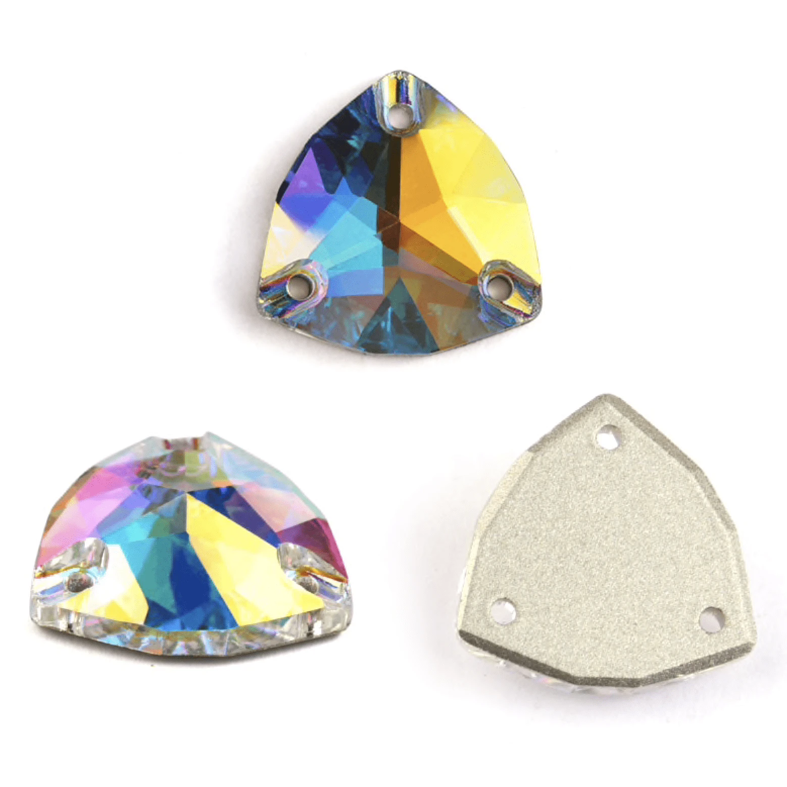 12mm-16mm AB Trillion, Grade AAAA Fat Triangle, Sew on, Fancy ...