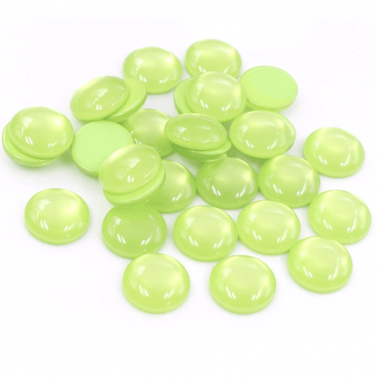 Sundaylace Creations & Bling Resin Gems 12mm Lime Light Green "Cat Eye" Reflective Rivoli, Glue on, Resin Gem