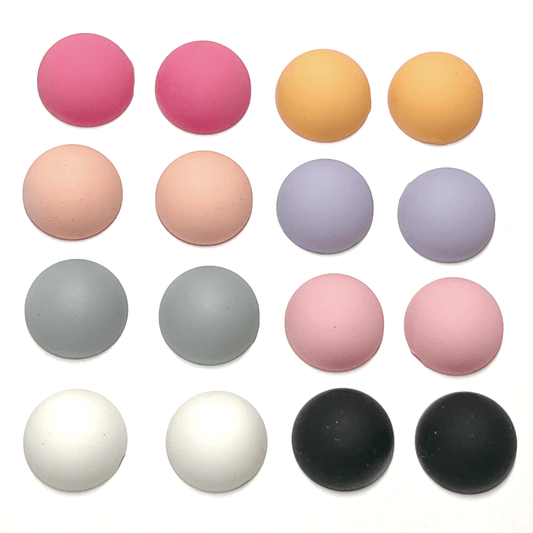 Sundaylace Creations & Bling Resin Gems 12mm Mixed MATTE Pearl Round, Glue on, Resin Pearl Gem