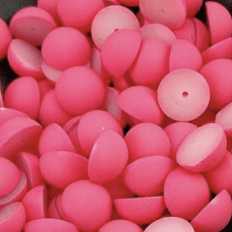 Sundaylace Creations & Bling Resin Gems Matte Neon Pink 12mm Mixed MATTE Pearl Round, Glue on, Resin Pearl Gem