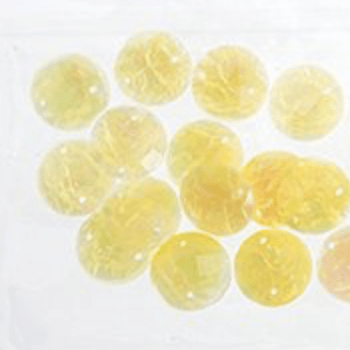 Sundaylace Creations & Bling Resin Gems 12mm Round Opal Yellow, Resin Sew-On Dichroic Style Gem