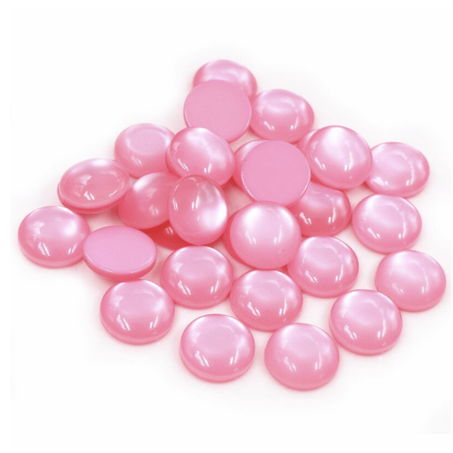 Sundaylace Creations & Bling Resin Gems 12mm Watermelon Pink with Reflective Rivoli, Glue on, Resin Gem