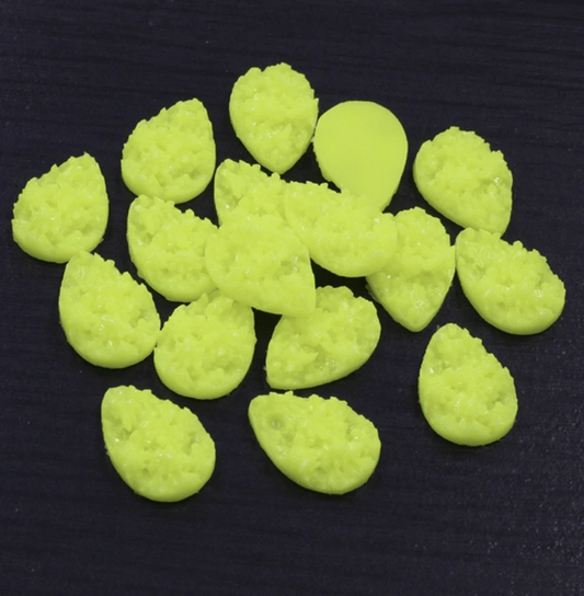 Sundaylace Creations & Bling 13*18mm Druzy Textured Teardrop Gem, Glue on, Resin Gem