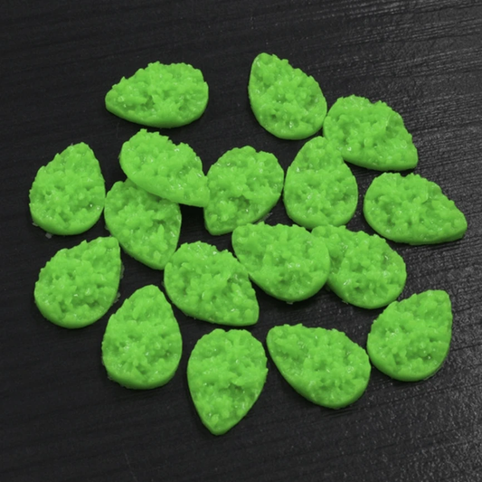 Sundaylace Creations & Bling Neon Green 13*18mm Druzy Textured Teardrop Gem, Glue on, Resin Gem