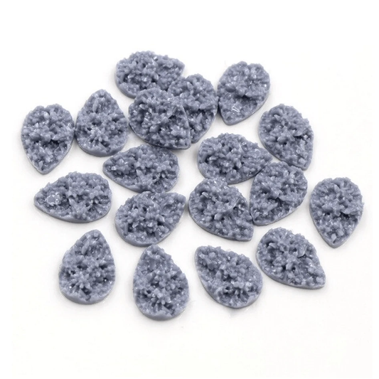 Sundaylace Creations & Bling Resin Gems Grey 13*18mm Druzy Textured Teardrop Gem, Glue on, Resin Gem