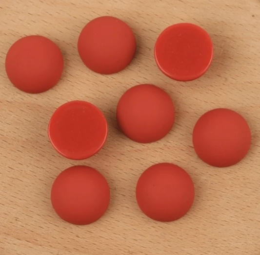 Sundaylace Creations & Bling Resin Gems Rust-Red Terra Cotta 14*14mm Matte Round Shaped Gem, Glue on, Resin Gem *NEW 2022*