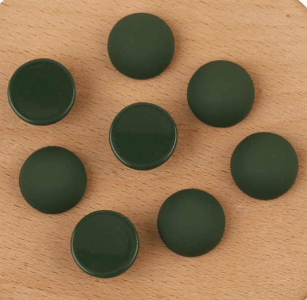 Sundaylace Creations & Bling Resin Gems Dark Hunter Green 14*14mm Matte Round Shaped Gem, Glue on, Resin Gem *NEW 2022*