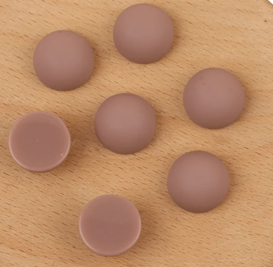 Sundaylace Creations & Bling Resin Gems Mauve 14*14mm Matte Round Shaped Gem, Glue on, Resin Gem *NEW 2022*