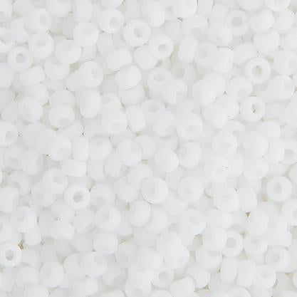 Sundaylace Creations & Bling 15/0 Seed Beads Miyuki Seed Beads 15/0 Chalk White Opaque MATTE (0402FV)