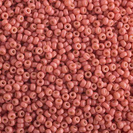 Miyuki 15/0 Seed Beads Miyuki Seed Bead 15/0 Dark Salmon Pink Opaque Duracoat