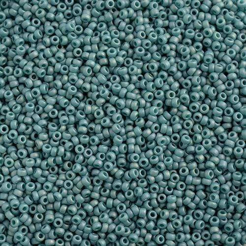 Miyuki 15/0 Seed Beads Miyuki Seed Bead 15/0 Frosted Glazed/ Rainbow Arctic Blue Matte AB