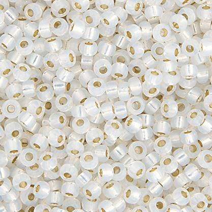 Sundaylace Creations & Bling 15/0 Seed Beads Miyuki Seed Bead 15/0 White Opal Silver Lined (0551v)