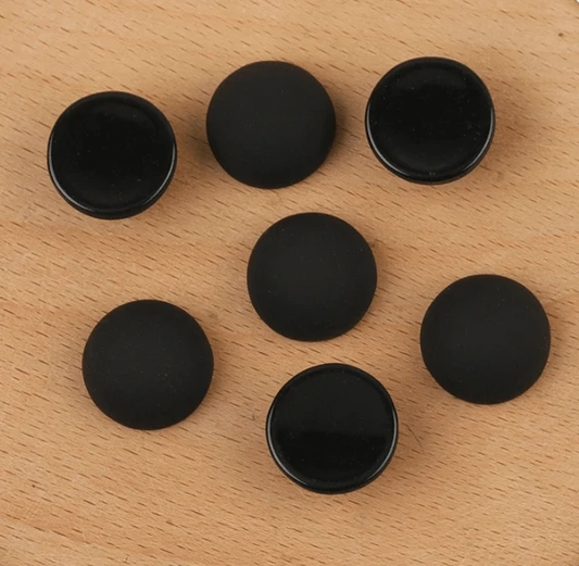 Sundaylace Creations & Bling Resin Gems Black 16*16mm Matte Round Shaped Gem, Glue on, Resin Gem *NEW 2022* Medium Sized