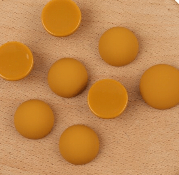 Sundaylace Creations & Bling Resin Gems Dark Mustard Yellow 16*16mm Matte Round Shaped Gem, Glue on, Resin Gem *NEW 2022* Medium Sized
