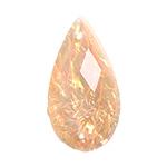 Sundaylace Creations & Bling Resin Gems 16*30mm Drop Opal Apricot Peach  Resin Sew-On Dichroic Style