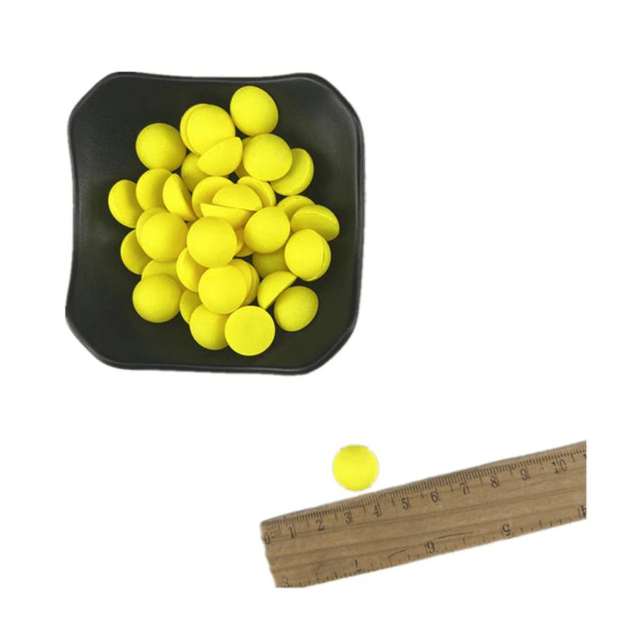 Neon Yellow 16mm NEON MATTE Round, Glue on, Resin Pearl Gem (Sold in Pair) Resin Gems