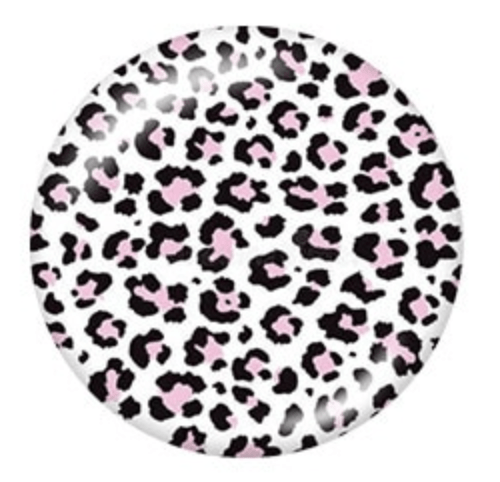 Sundaylace Creations & Bling Resin Gems 16mm Pink & Black Animal Print Dome, Glue on, Acrylic Resin Gems