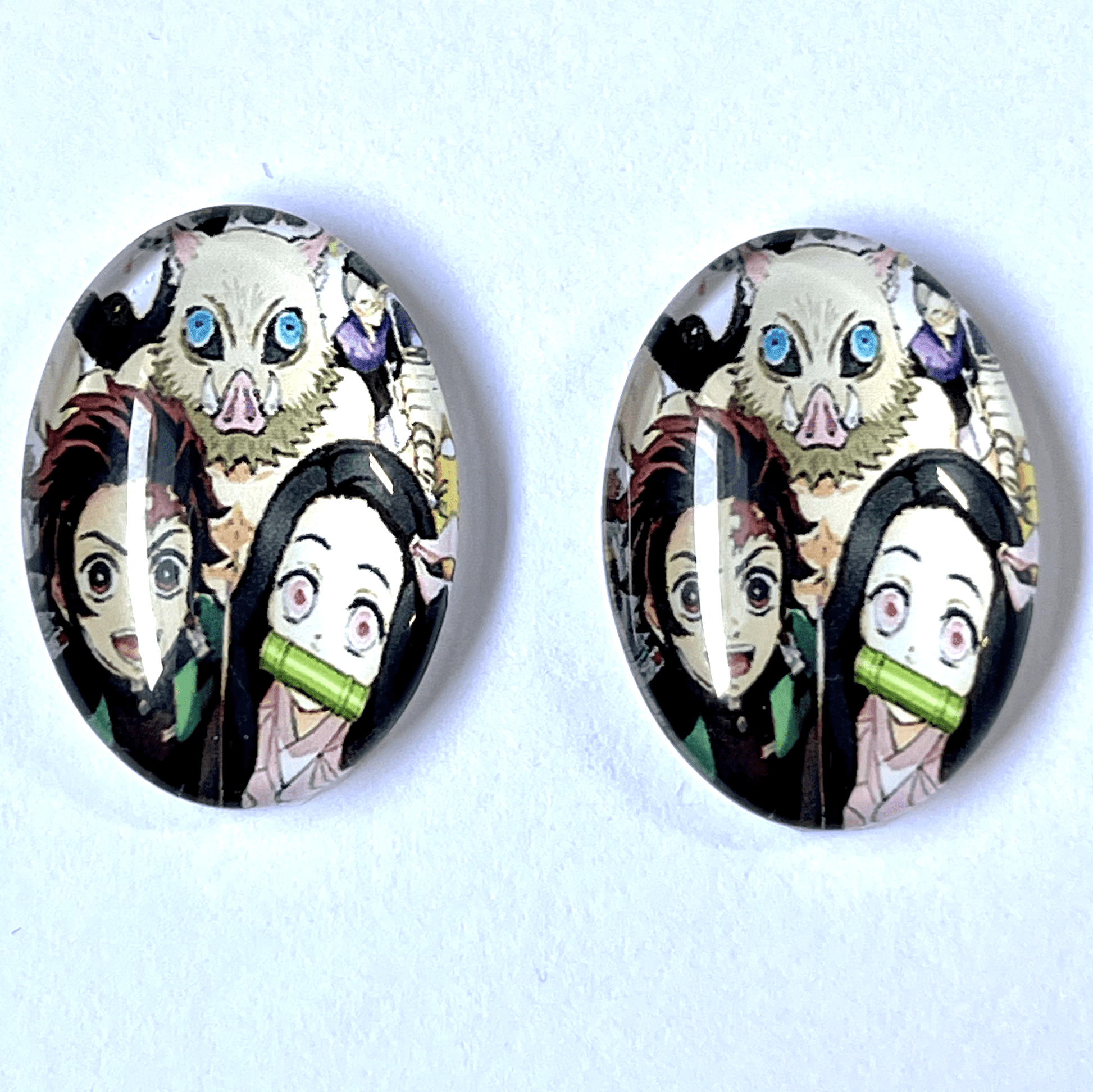 Sundaylace Creations & Bling Resin Gems 18*25mm Anime Character OVAL Acrylic Printed Resin Gem