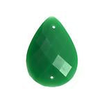 John Beads Resin Gems 18*25mm Jungle Green Teardrop Sew-on, Resin gems