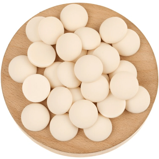 Sundaylace Creations & Bling Resin Gems 19mm Ivory *NEW* 19mm Mixed Smooth Matte Dome Round, Glue on, Resin Gems