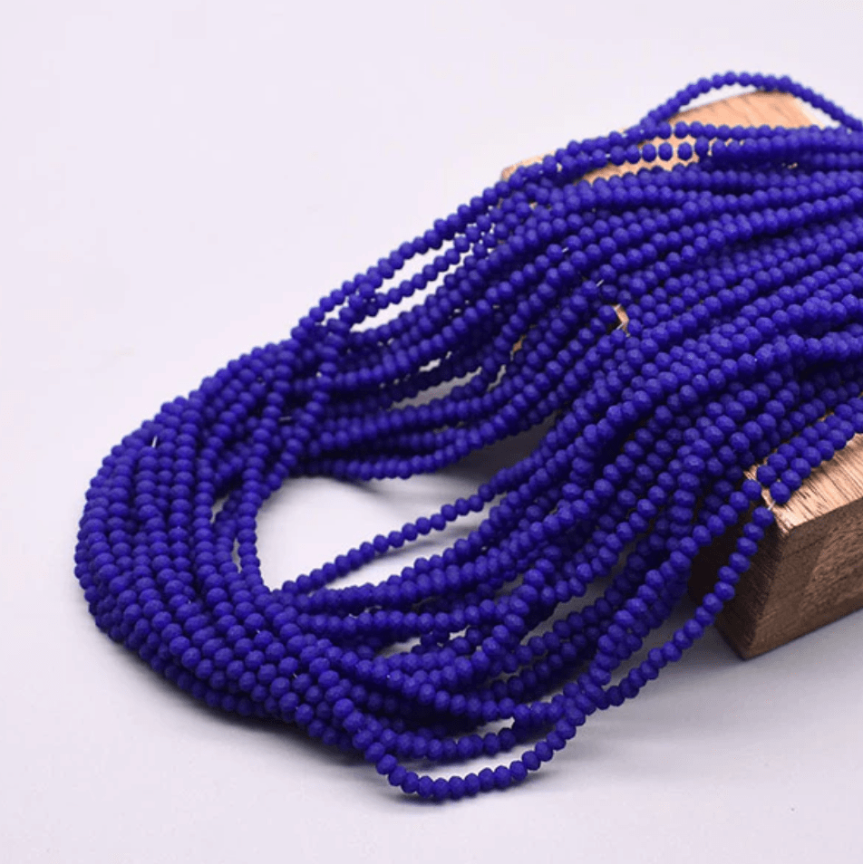 2*3mm Navy Blue MATTE Rondelle Beads (~175 pcs) Rondelle Beads