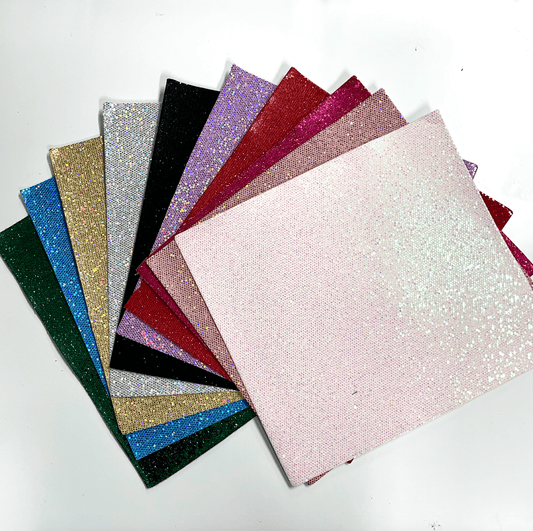 Leatherette Basics 20*22cm Glitter Small grid Mermaid Texture Leatherette, Sold in sheet