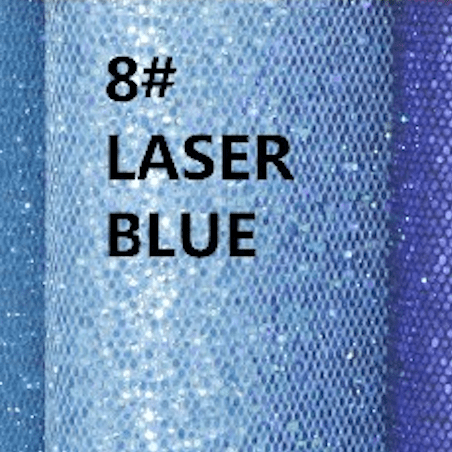 Leatherette Basics Blue Glitter 20*22cm Glitter Small grid Mermaid Texture Leatherette, Sold in sheet