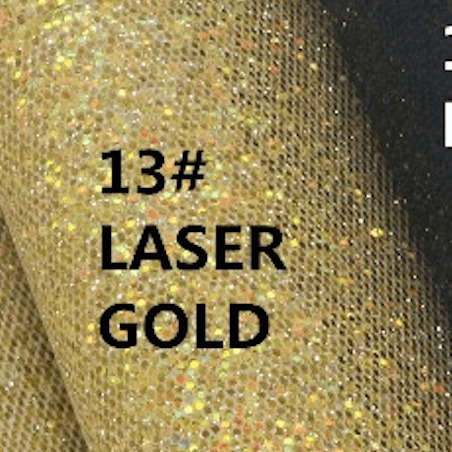 Leatherette Basics Gold Glitter 20*22cm Glitter Small grid Mermaid Texture Leatherette, Sold in sheet