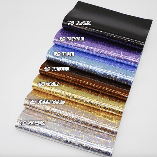 Leatherette Basics 20*22cm Leatherette Holographic Confetti strips, Sold in sheets