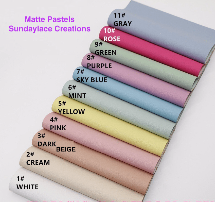 Sundaylace Creations & Bling Basics 20*22cm MATTE Pastel Easter Leatherette Sheet, Sold per sheet