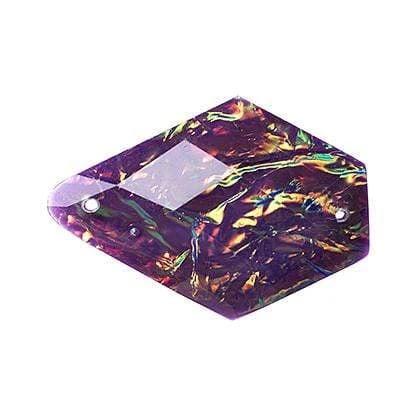 20*28mm, Opal Purple, Opal Mixed Colours, Odd Shape Drop Gem, Dichroic Style, Sew on, Resin Gem, (Sold in Pair)