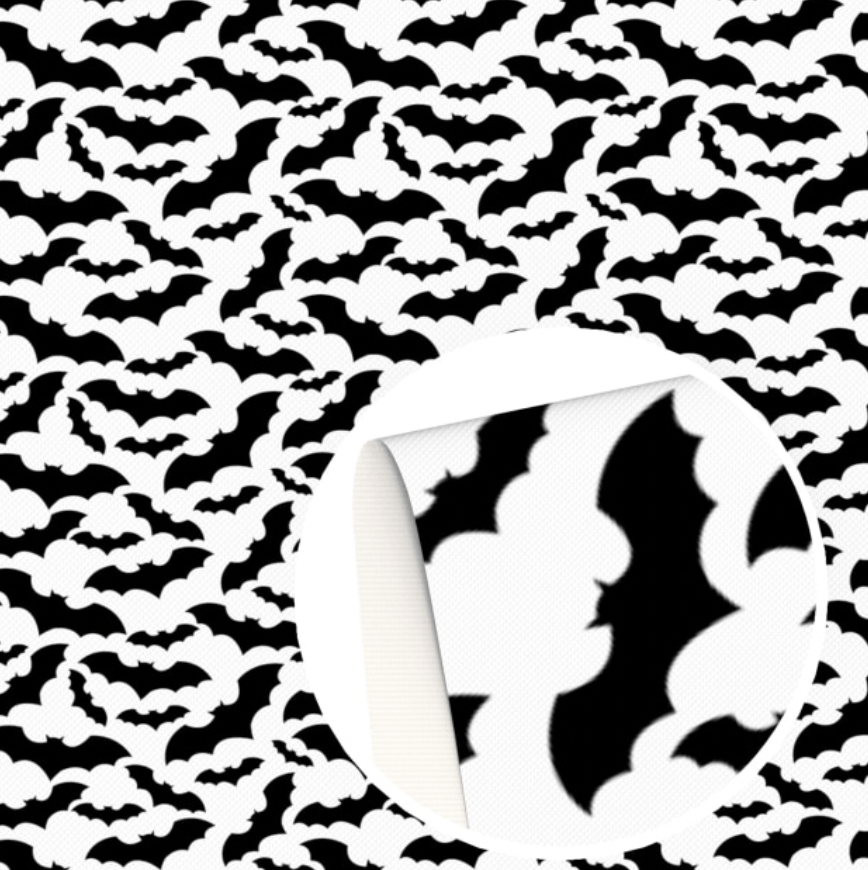 Sundaylace Creations & Bling Basics 20*30mm Bat Halloween Design on Printed Long Leatherette Sheet, Basics