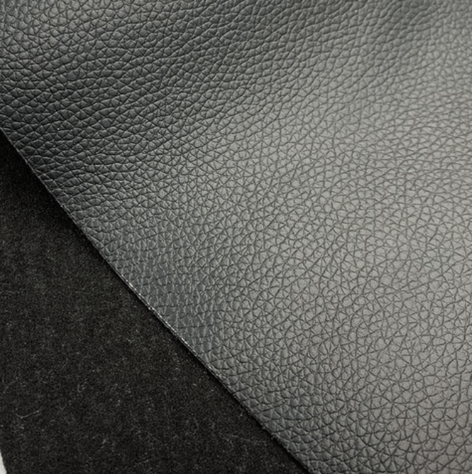 Sundaylace Creations & Bling Basics 20*30cm Black Faux Leather Texture Finish, Long Leatherette Sheet