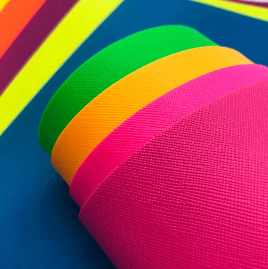 Leatherette Basics 20*30cm Highlighter Neon Leather Texture Finish, Long Leatherette Sheet