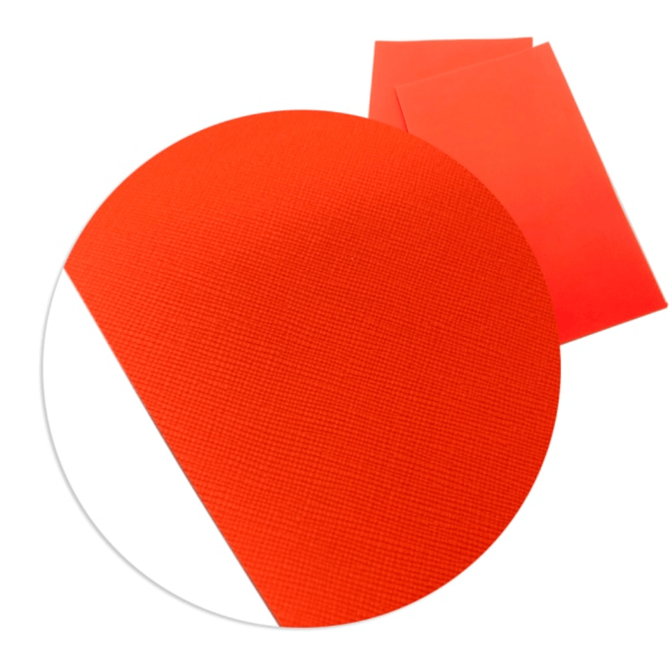 Leatherette Basics Neon Red Flamingo Leatherette 20*30cm Highlighter Neon Leather Texture Finish, Long Leatherette Sheet