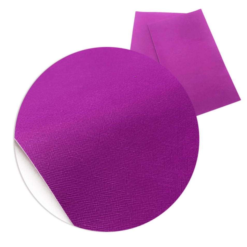 Leatherette Basics Neon Plum Purple Leatherette 20*30cm Highlighter Neon Leather Texture Finish, Long Leatherette Sheet