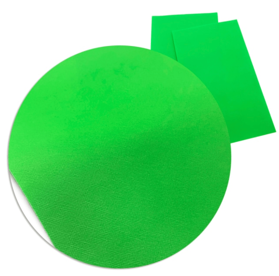 Leatherette Basics Neon Green Leatherette 20*30cm Highlighter Neon Leather Texture Finish, Long Leatherette Sheet