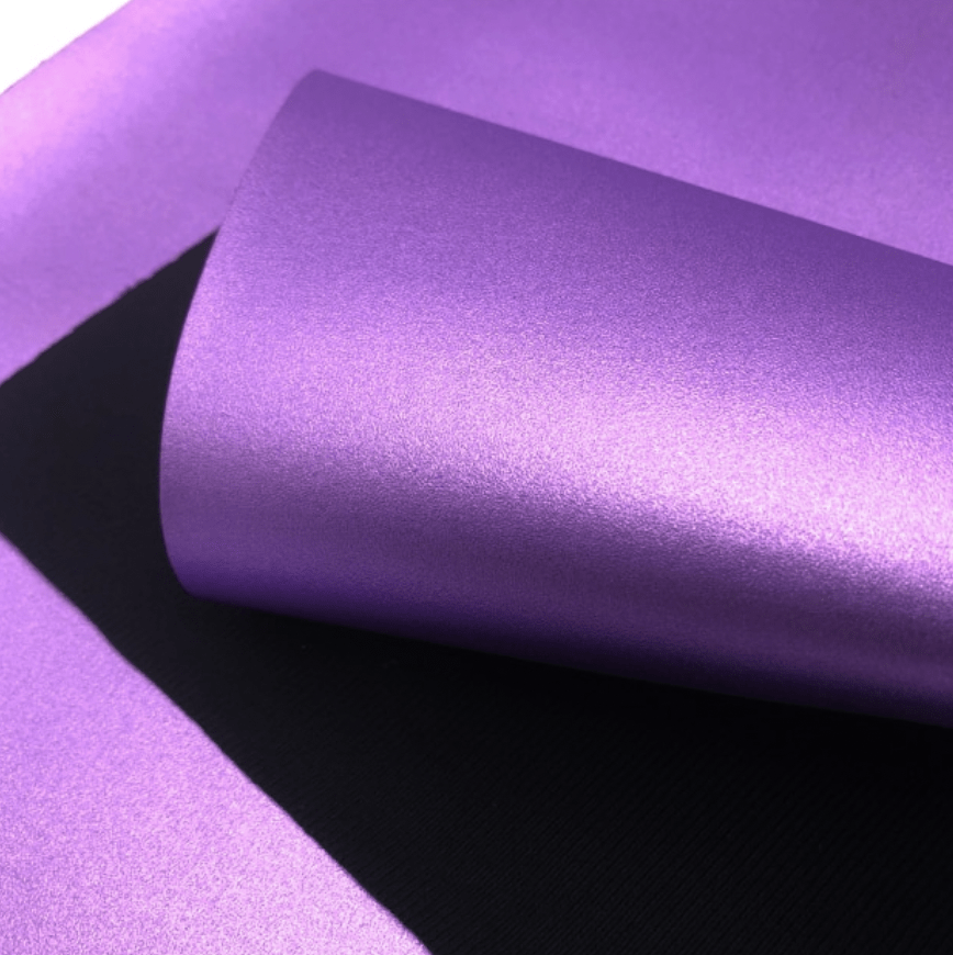 Sundaylace Creations & Bling Basics 20*30cm Metallic Sparkle Purple Smooth Texture Finish, Thin Leatherette Sheet